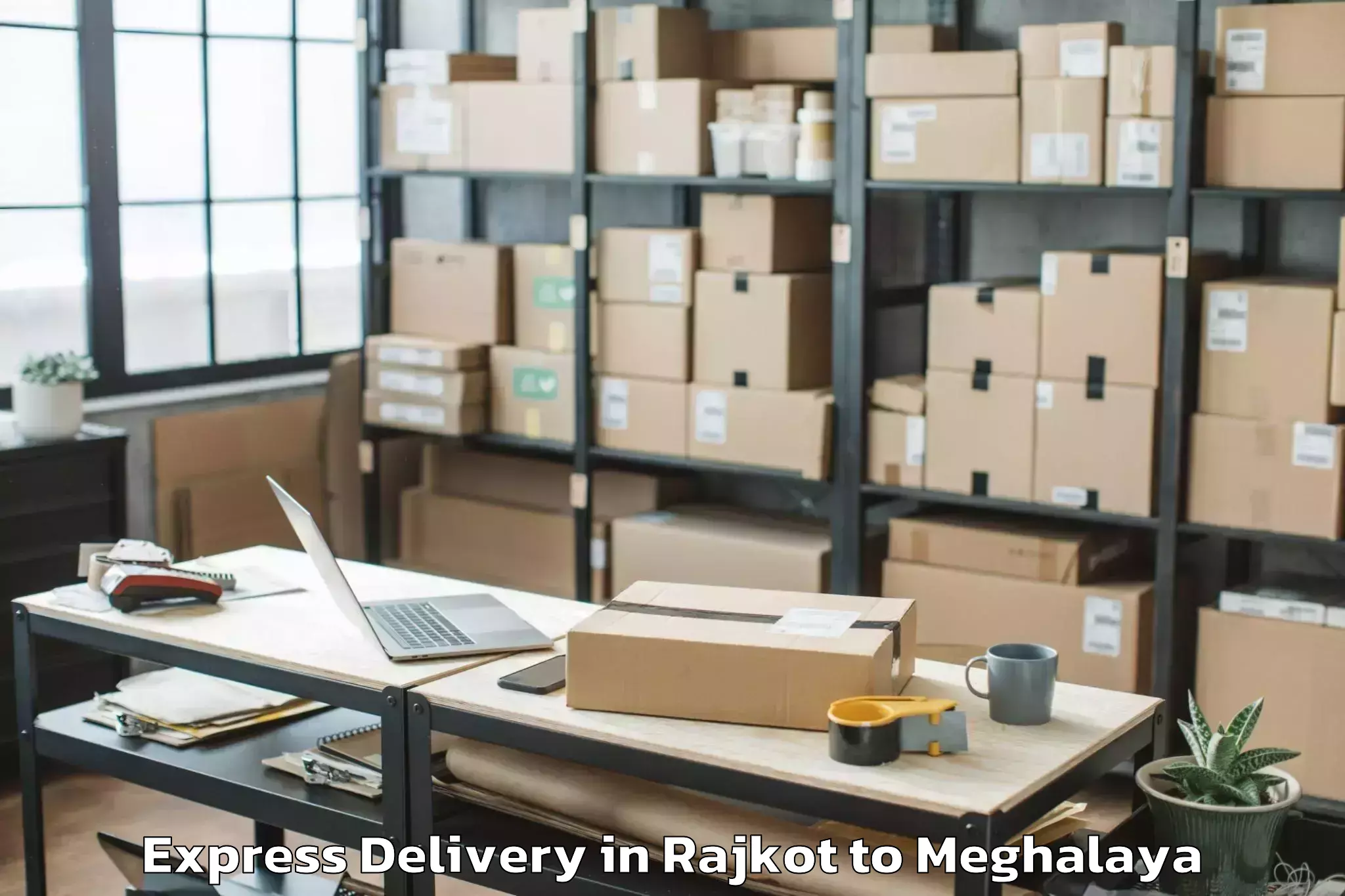 Leading Rajkot to Mawkynrew Express Delivery Provider